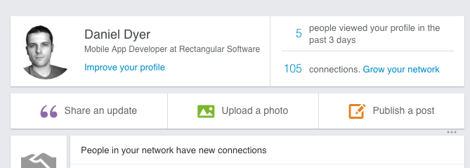 LinkedIn hidden navigation